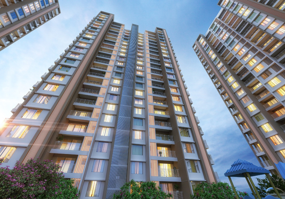 Exterior view of Legacy Punawale &mdash; photo gallery, images, brochure, amenities, cost sheet, price breakup, availability details, RERA number, RERA certificate, possession date, layout plan, logo, floor plan, master plan, and location map showcasing project highlights and features.