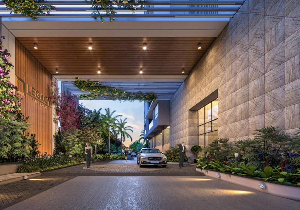 Exterior view of Legacy Punawale &mdash; photo gallery, images, brochure, amenities, cost sheet, price breakup, availability details, RERA number, RERA certificate, possession date, layout plan, logo, floor plan, master plan, and location map showcasing project highlights and features.